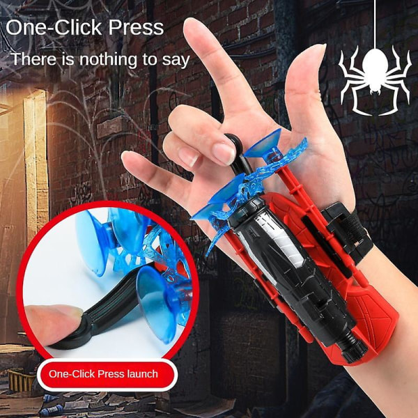 2 stk Spider Shooter Toy Man Web Spider Kids Plastic Cosplay Launcher