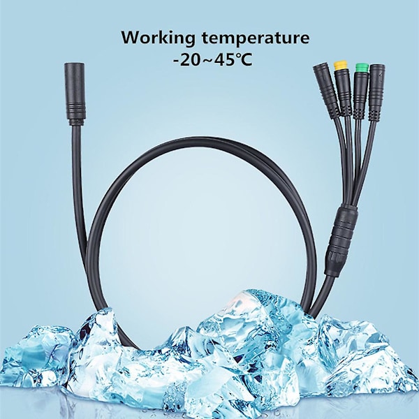 Vandafvisende 1T4 EB Kabelharness til Bafang BBS BBS01 BBS02 BBSHD Midtmotor