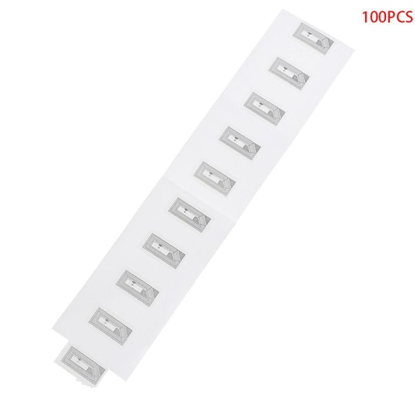 100 stk Nfc Chip Ntag213 Sticker Wet Inlay 2*1cm 13,56mhz Rfid Ntag213 Label Tag Hfmqv-STØRRELSE: 100STK