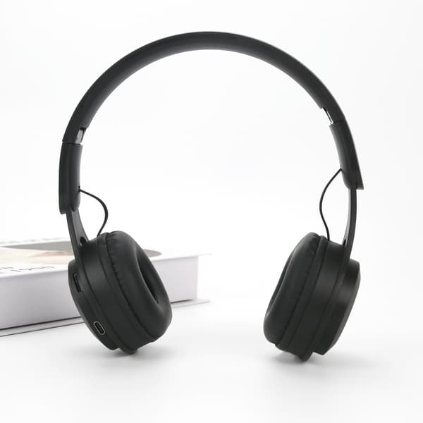 Y08 Deep Black Bluetooth Headphones: Foldable, Long Battery Life