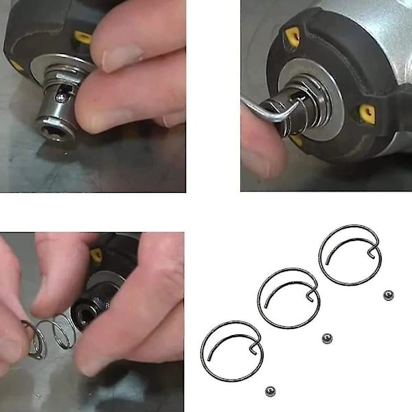 3 st fjäderkulor för DEWALT 20V slagskruvdragare N078434 N089668 Slagskruvdragare reparation DCF885 DCF886 DCF887 DCF836 fjäderstålkula