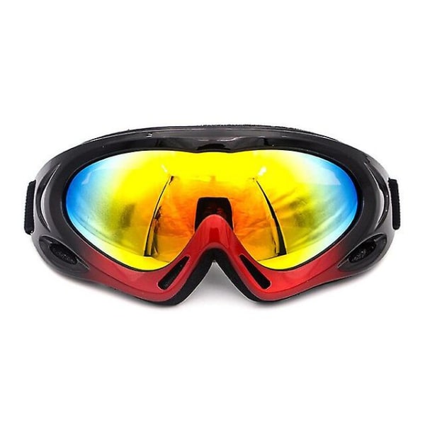 Skibriller utendørs sport sykling anti-dugg briller vinter svart rød