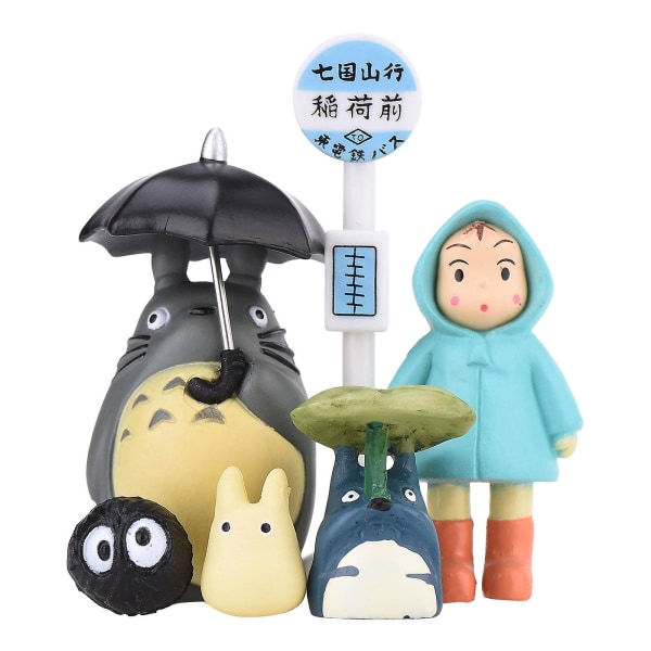 1Set Studio Ghibli Min granne Totoro Ensky Dockor Figur Söt Japan Miniature Kit