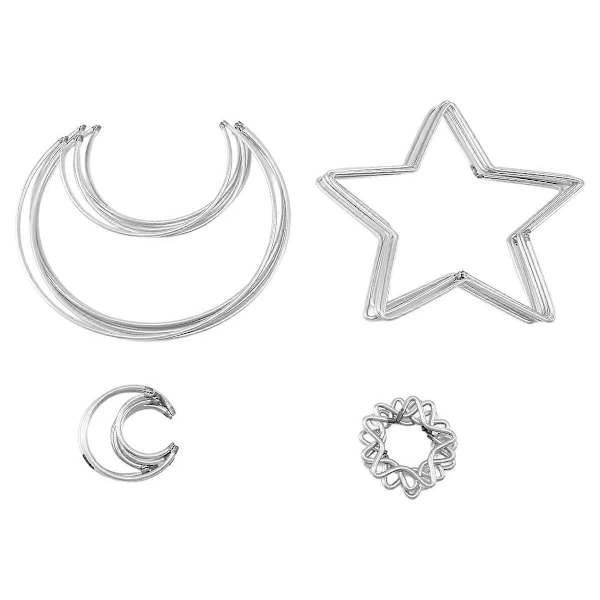 Måne Stjerne Drømmefanger Metal Bøjler Ringe Cirkel Macrame til DIY Håndværk Drømmefanger Fremstilling Hjem Væg