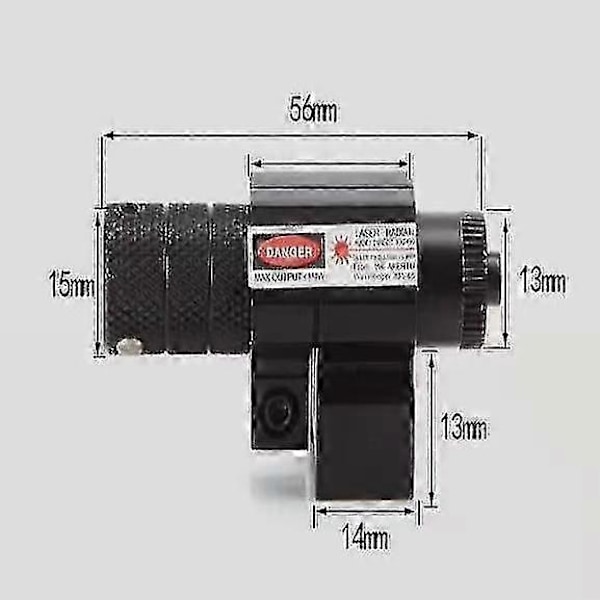 Mini-infrapunalaser tähtäin ylös, alas, vasemmalle ja oikealle säädettävä laser taskulamppu korkea läpäisykyky linssi opettajan kynä instrumentti (punainen valo + 11 ja 22mm)