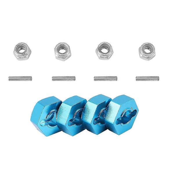 4st Metall 12MM Hjul Hex Adapter för Tamiya TT01 TT-01 TT02 XV01 TB-04 WT-01N 1/10 RC Bil Uppgradering