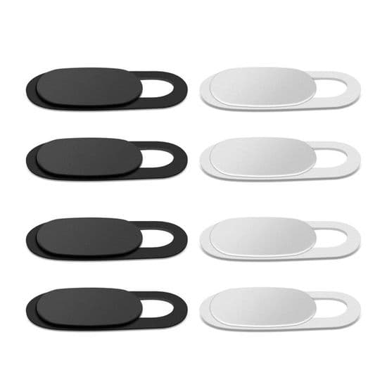 8 stk. ultratynde webcam-covers, bærbare til computere og smartphones.