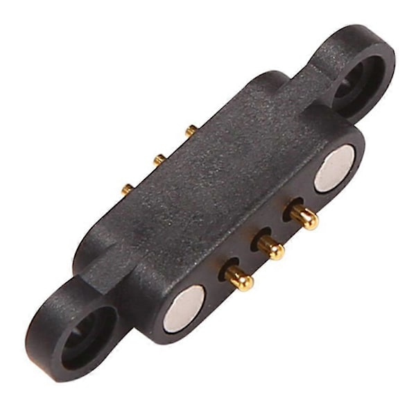3 Par Fjäderbelastad Magnetisk Pogo Pin-kontakt 3 Positioner Magneter Delning 2.3MM 3P Genomgående Hål