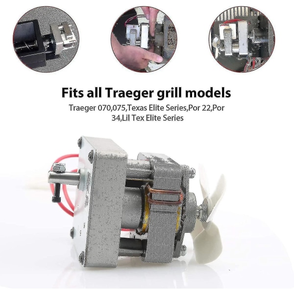 Sneglmotor til Traeger Grill-modeller, Pit Boss Wood Pellet Grills, Sneglmotor-sæt til grillreservedele til Z Grills og Camp Chef P