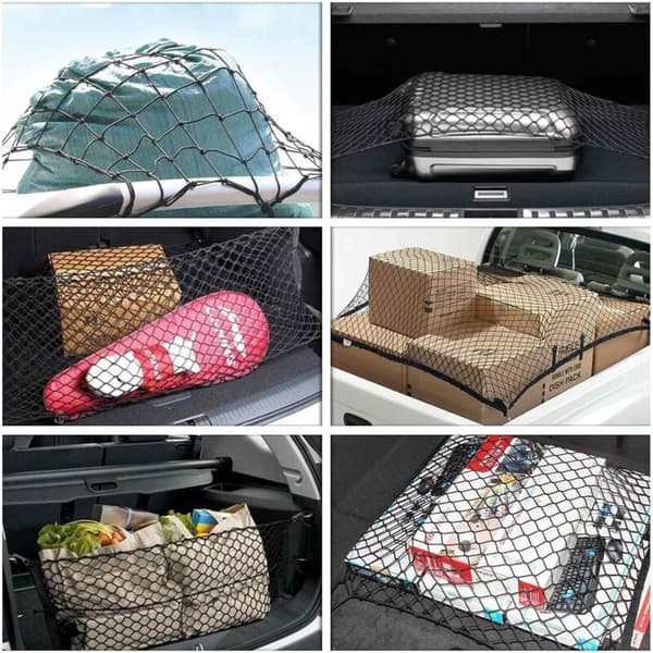 Bagagerumsnet 60 x 80 cm. Bil- og autocamperopbevaring. Elastisk net