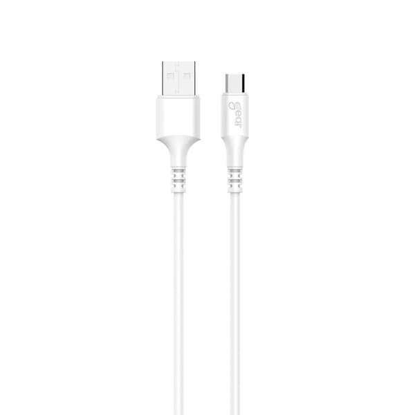Pyöreä latauskaapeli MicroUSB–USB-A 3m Valkoinen