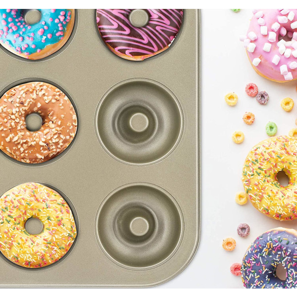 1 donutform, bakform, 9 räfflade blommiga muffins
