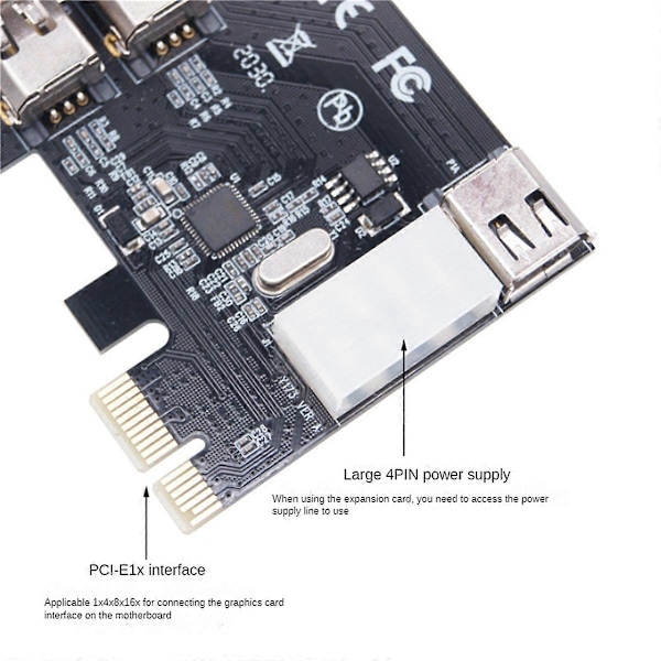 PCI-E 1X 1394 4 Port DV HD Video Capture Card Firewire-kort 800/400/200/100Mbps Stöder Hot-Swappin