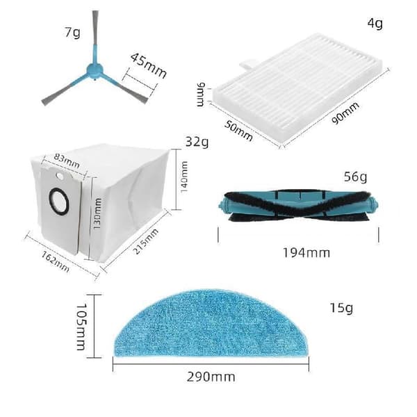 Suitable for accessories for the robot vacuum cleaner Cecotec Conga 7490 Immortal / 8290 Immortal