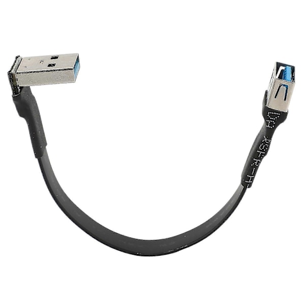 Usb 3.0 Kabel Fladt Usb Forlængerkabel Han til Hun Datakabel Retvinklet 90 Grader Usb3.0 Forlænger