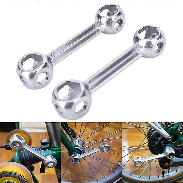 10 i 1 Sexkantig Bennyckel 6-15mm Mini Portabel Cykelreparationsverktyg Momentnyckel Hål Cykelnyckel Multiverktyg
