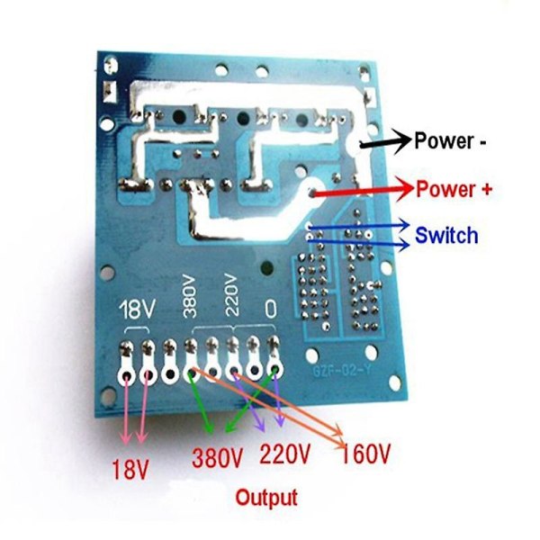 DC 12V AC 220V 380V 500W 1000W invertteri tehostuslevy muuntaja teho auton muuntajan moduuli (500W)