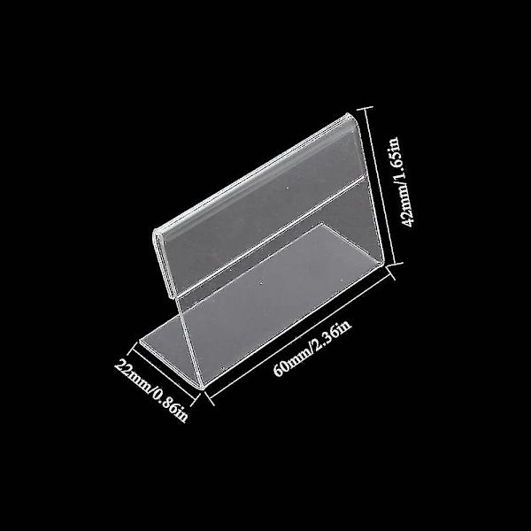 20 stk. Mini Akryl Skilt Pris Display Holder Små Display Stativer L Form Display Holder Til Hjemmekontorer, Skoler