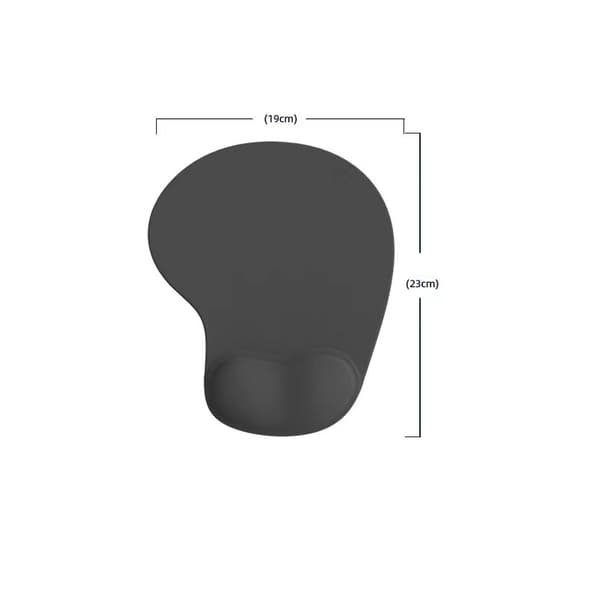 Ergonomic Mouse Pad with Wrist Rest - Black
