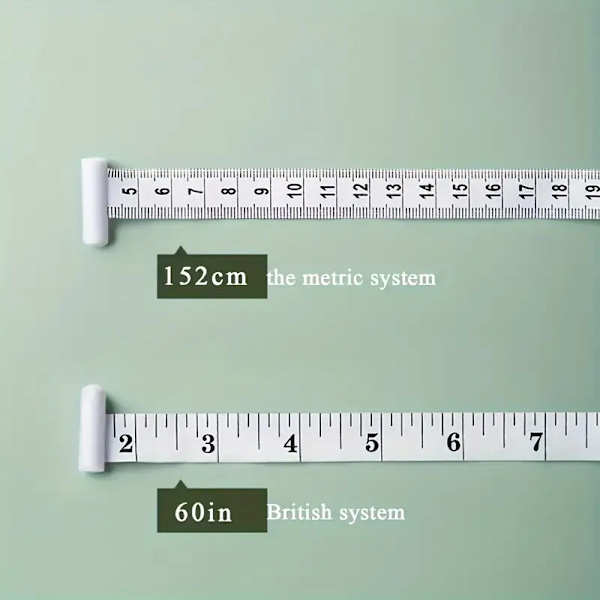 1 st självåtdragande kroppsmätlinjal, hushållsmidjelinjal, fitnessomkretslinjal, mätning av höftomkrets arm/huvud, mjuk linjal i läder