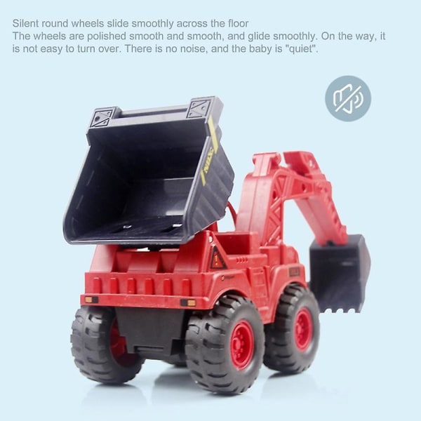 Bil legetøj glat innovativ plast simulation gravemaskine med spand til børn Yellow