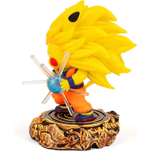 Actionfigur Pikachu Goku Figur GK Super Saiyan 3 ssj3 Samling Fødselsdagsgaver PVC 4 Tommer