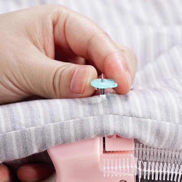 1 set Stitchy Quick klädfixare med 20 broscher och 100 björnspännen tunna nålar sömlös sömnad täcke filt täcke fixering fästelement