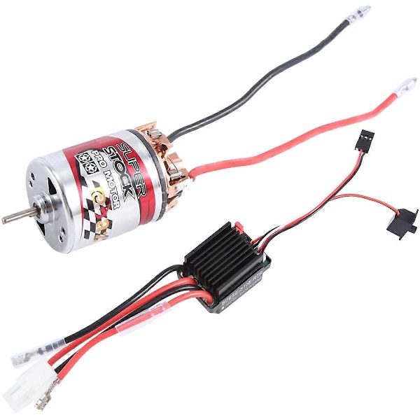 540 Harjamoottori & 320A ESC Harjamoottorin Nopeudensäädin 2A BEC:llä 1/10 RC Off-Road Kilpa-autoihin