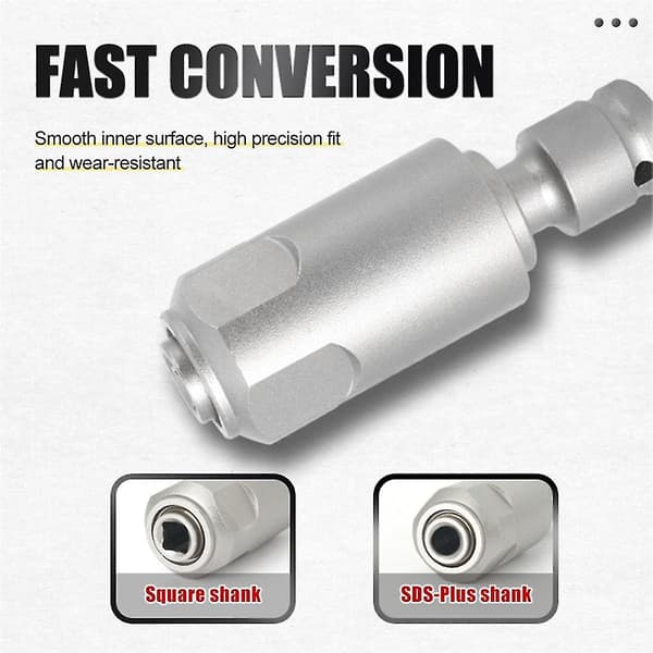 Adapter for å konvertere slaghammer til elektrisk hammer Konverterer til SDS-Plus for bruk med drill/imp