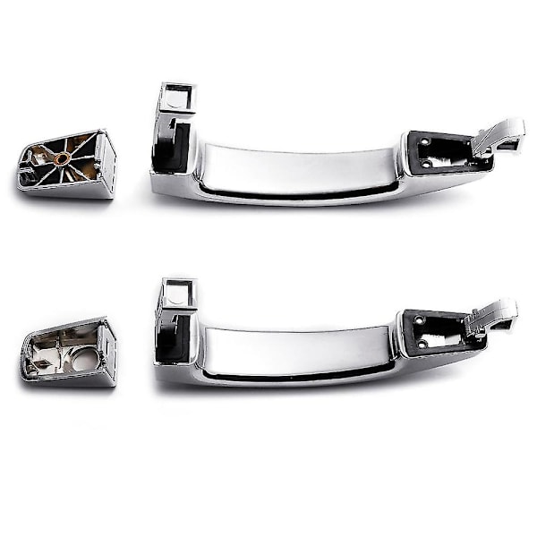 2x Front Venstre Med Nøkkelhull Front Høyre/Bak Chrome Abs Dør Ytre Håndtak Deksel For Captiva Sport/a