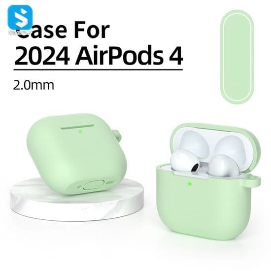 Støtsikkert etui for hodetelefoner Støtsikkert - Vanntett - Silikon - Full beskyttelse - Kompatibilitet Airpods 4