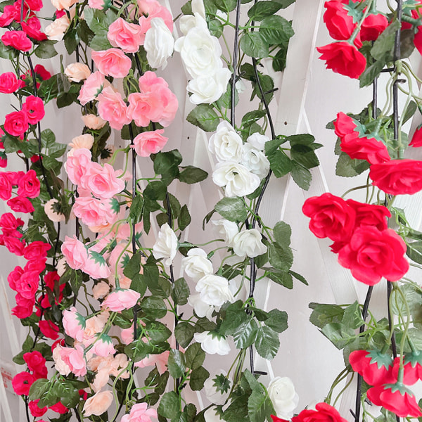 Rose Rotting Bröllop Dekoration Konstgjorda Blommor-Röd