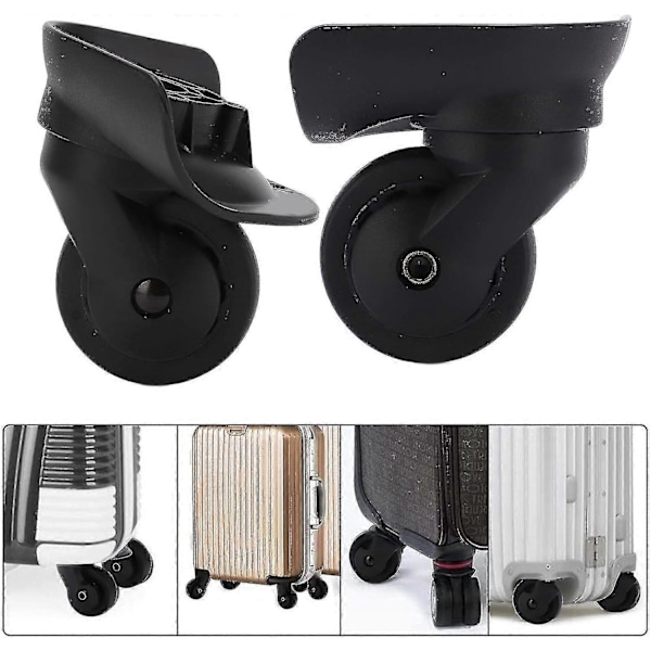 Heys Udskiftningshjul, 1 par A53 Trolley Case Bagagehjul Universal Rejsekuffert Hjul Udskiftningshjul
