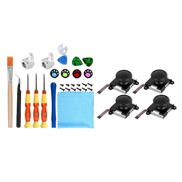 33 osaa Joystick-korvaus 3D Analog Joystick -peukalosauvat Switch Lite Joy Con 3D -ohjaimen korjaussetti