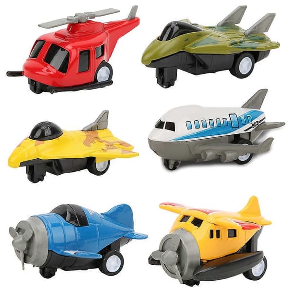 Mini Stimulerande Legeringsplanmodelluppsättning Drag tillbaka Leksaksflygplan för Barn Barnpresent