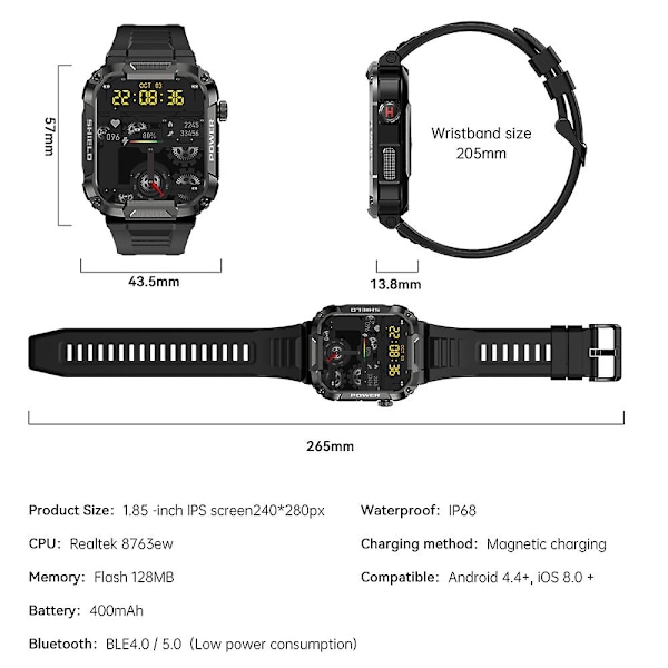 Gard Pro Ultra Smart Watch MK66 Magnetisk laddning Fitness Tracker Watch bästsäljare