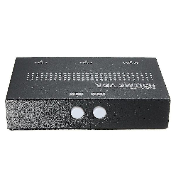 2 i 1 ut VGA VGA 2-portars monitor två källor manuell switch splitter