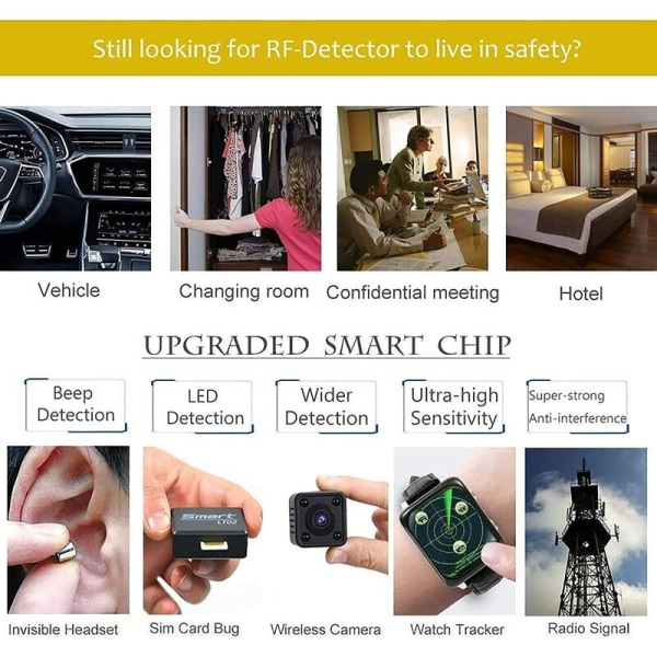 Anti Spy Wireless Bug Detector anti-övervakning anti-peeping trådlös signaldetektor