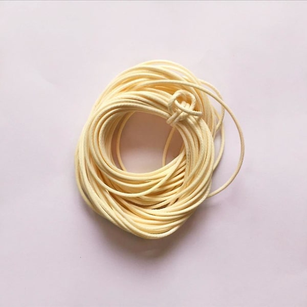 3x10m Vaxad Nylontråd Snöre String Passar Väv Smycken 1,5mm Ljusgul