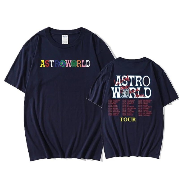 Herre Oversized T-skjorte Herre Dame1:1-bokstavtrykk T-skjorter Hip Hop Streetwear Kanye West Astroworld T-skjorte Dark gray XL