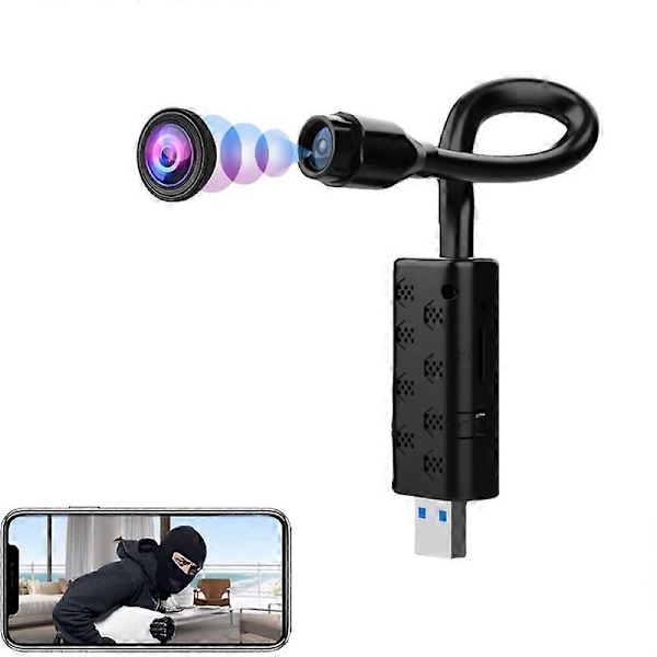 W11 USB Trådløst Overvågnings HD Kamera Indendørs WiFi Mobil Fjernovervågningssystem til iOS/Android Mikro Kamera