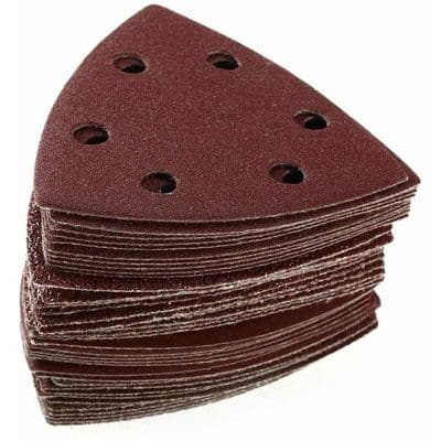Dstockage 100 st triangulära slipskivor sandpapper 6 hål korn 406080120240 ISHINK