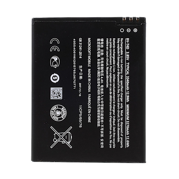 For Microsoft Lumia 950 XL 3.85V 3270mAh Li-ion Polymer Batteri Reservedel (Encode: BV-T4D) (w