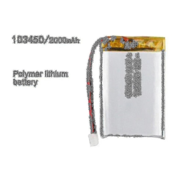 103450 3,7v 2000mah Lipo Polymer Lithium oppladbart batteri