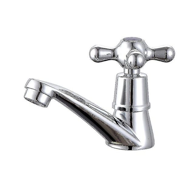 Enkelt koldt vandhane, krom - Til badeværelse, toilet, håndvask og køkken
