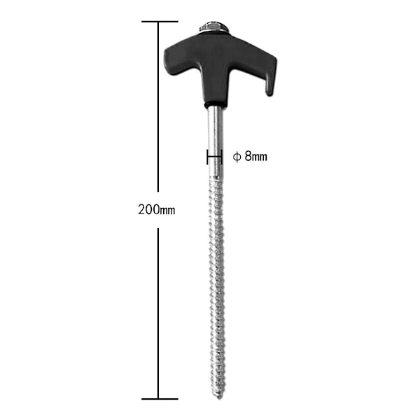 10 stk Skru-i teltplugger bakkeankre M8 Heavy Duty teltplugger teltplugger campingplugger telt bakkenail