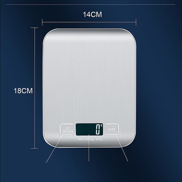 Kitchen Scale Electronic Scale Rechargeable ABS 5kg/1g