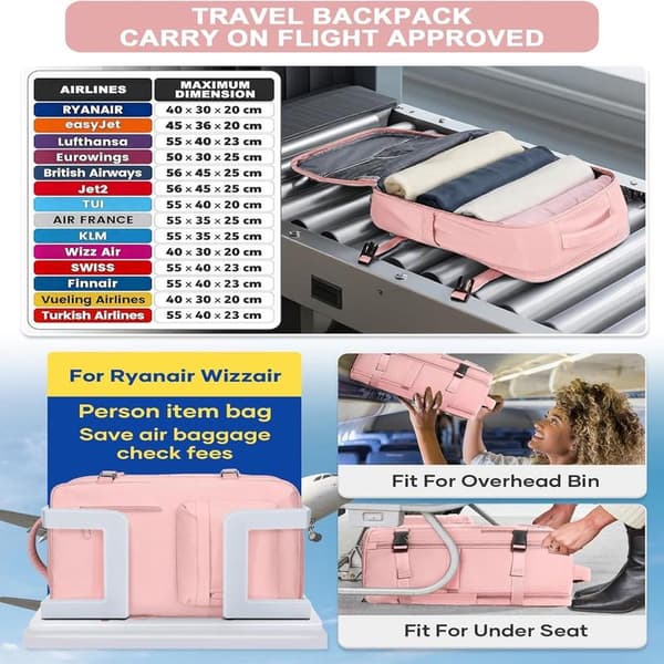 Women's Backpack - Laptop Backpack - Women's Travel Backpack - Carry-on Backpack - 15-inch Laptop Compartment - School Bag
