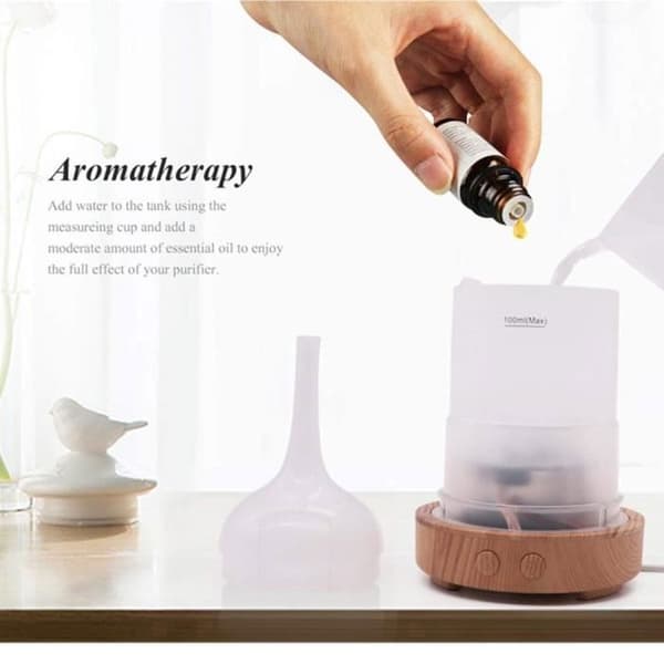 3D Eterisk Olje Diffuser, 100 ML Ultralyd Luftfukter for Frisk Aromaterapi Tåke