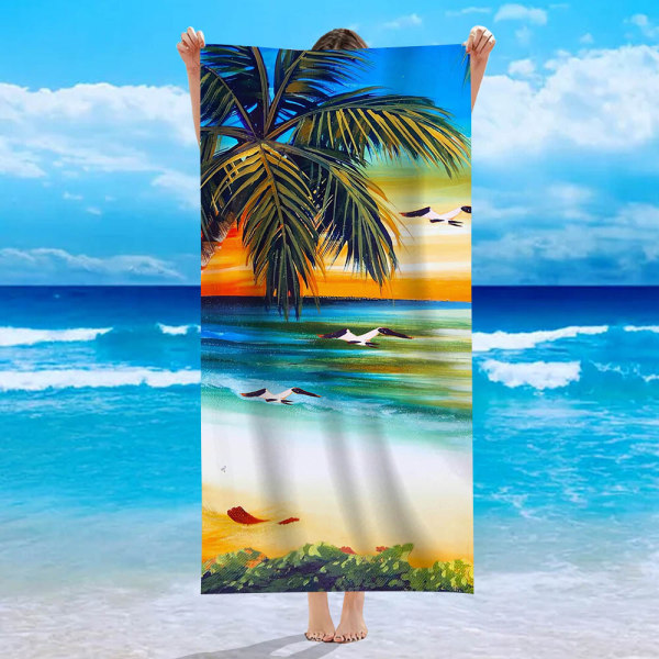 1 strandhåndklæde, størrelse 70cmx140cm